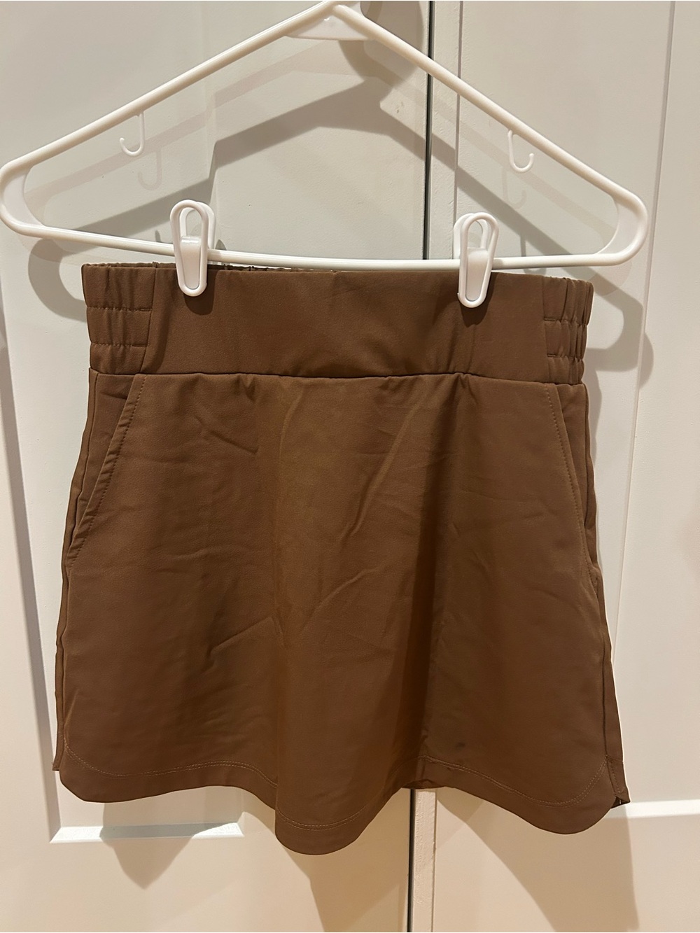 Brown Mini Skirt - Women's Casual A-Line